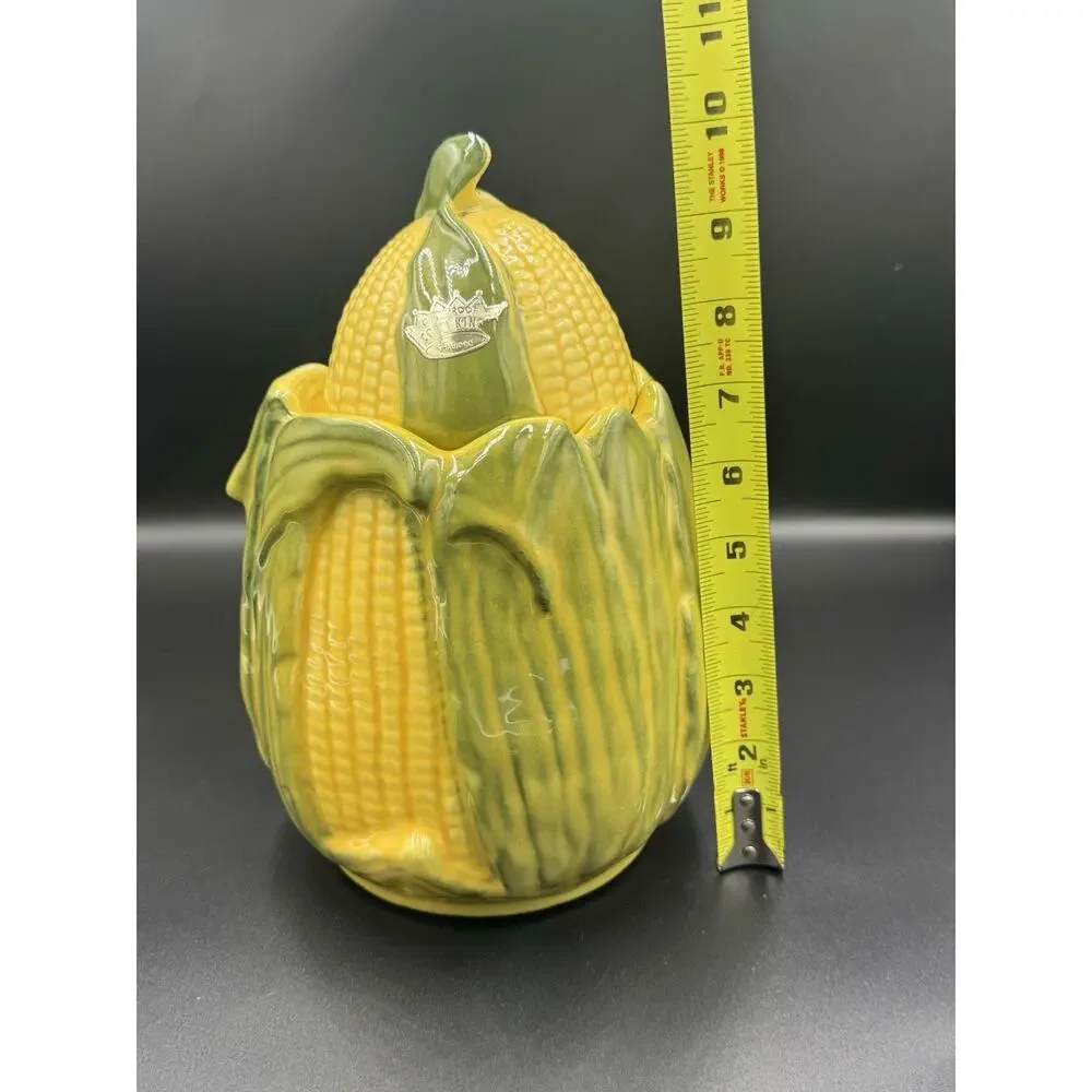 Vintage Shawnee Corn King No. 66 Cookie Jar Original Foil Label USA 10.25”